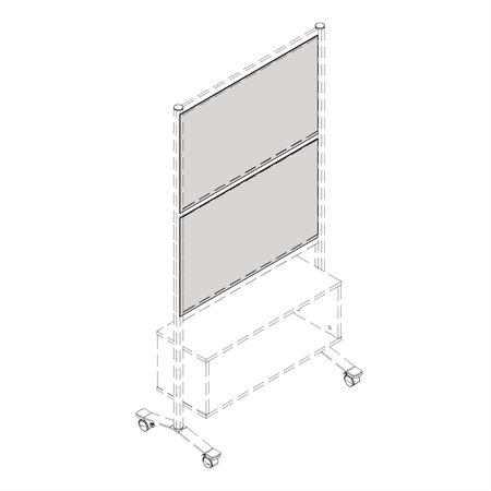 Lorell Adaptable Panel Dividers, Aluminum, Acrylic, White 90279